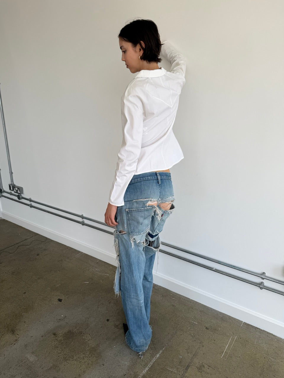 Distressed Ripped Levi’s